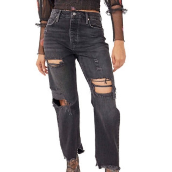Free  People Tapered Baggy Denim Jeans - Picture 6 of 6